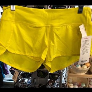 Lulu Lemon yellow Shorts